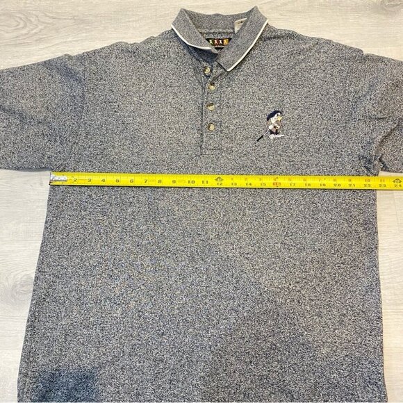 Disney Foursome M Grumpy Embroidered Snow White Mens Polo Shirt in Heather Grey - Picture 8 of 16